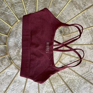 NOBULL Deep Red Cross-Back Bra